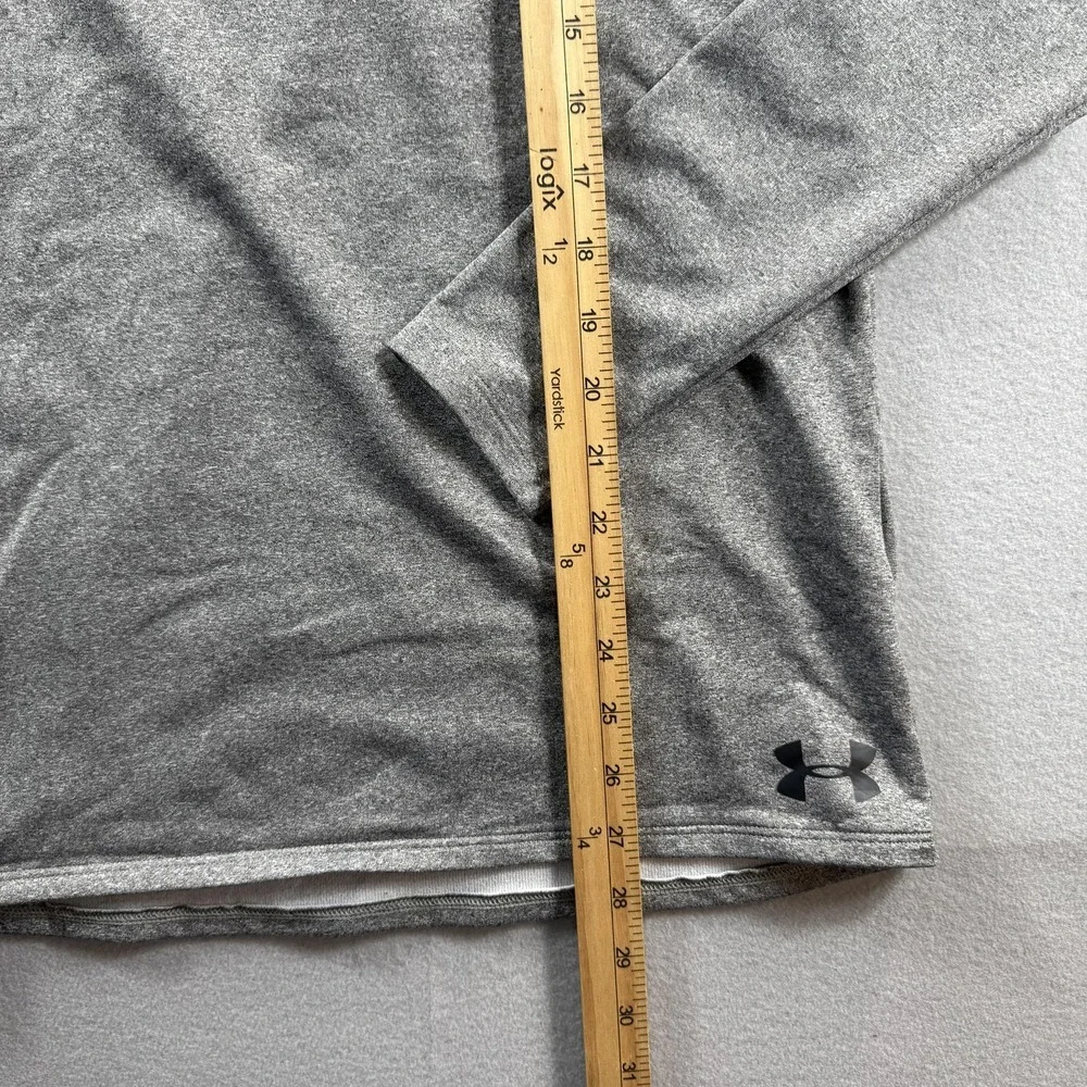 Under Armour Shirt Mens Small Gray Long Sleeve Crew Neck Base Layer Athletic